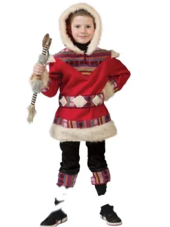 Déguisement Esquimau Enfant Avec Motifs éthique Et Fausse Fourrure
