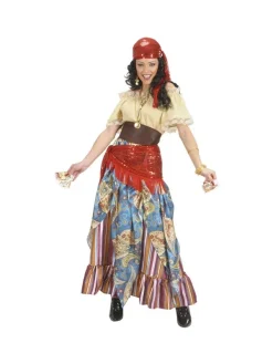 WIDMANN Déguisement Femme De Bonne Aventure (robe, Ceinture, Foulard Pour Hanches, Pour Flanc, Bandeau, Tarots)