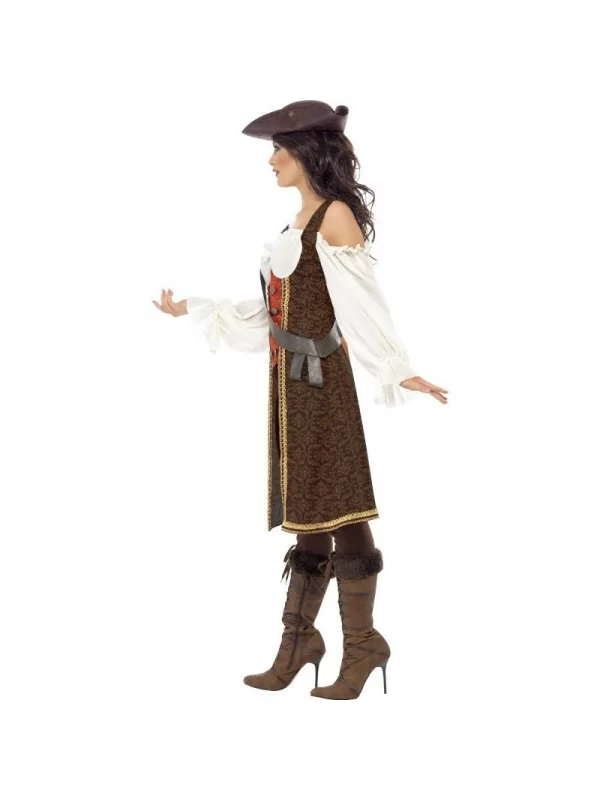 Smiffys Déguisement Femme Pirate De Haute Mer (robe, Pantalon Et Baudrier) – Image 3