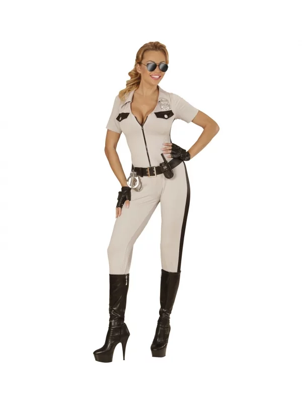 WIDMANN DĂ©guisement Femme Policier Motarde (combinaison, Ceinture, Mitaines) â Image 2