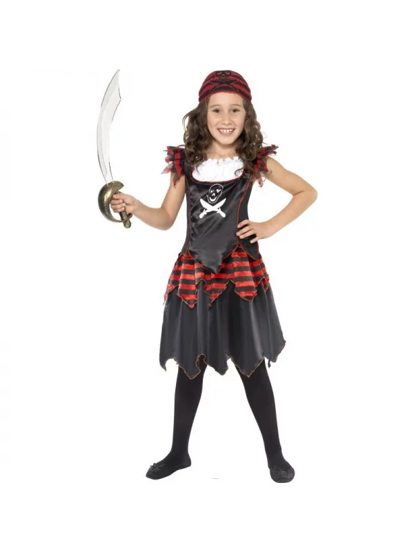 Smiffys Déguisement Fille Pirate Gothique (robe Et Foulard)