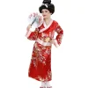 WIDMANN Déguisement Geisha Rouge, Fille (kimono Rouge, Ceinture)