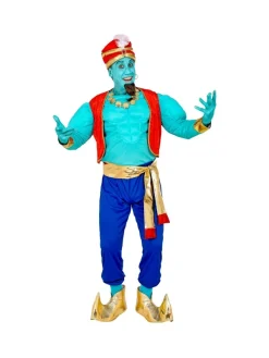 WIDMANN Déguisement Génie De La Lampe Magique Homme (chemise Muscle, Veste, Pantalon, Ceinture, Couvre - Chaussures, Turban)