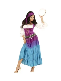 WIDMANN Déguisement Gitane Femme (robe, Ceinture à PiÚces, Foulard)