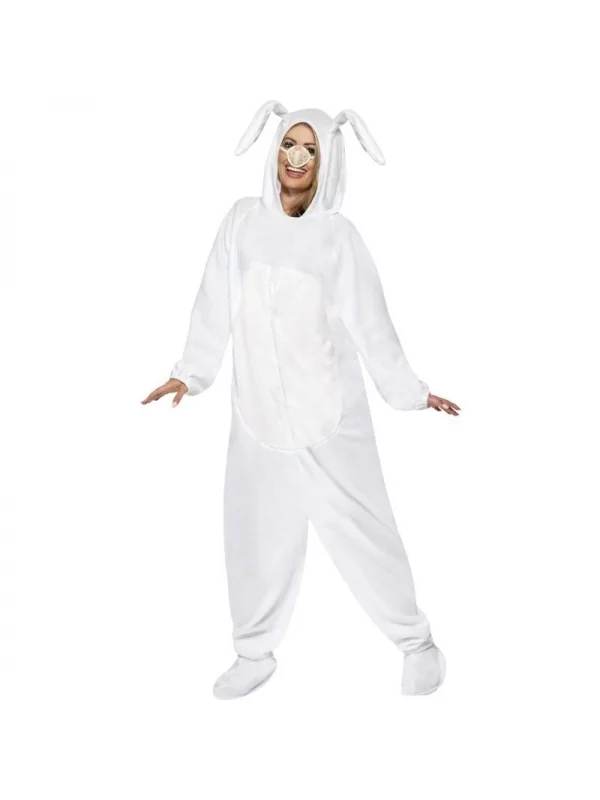 Smiffys Déguisement Lapin Blanc Adulte (combinaison Avec Capuche, Nez)