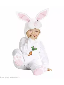 WIDMANN Déguisement Lapin Blanc Bébé (combinaison Avec Tète De Lapin)