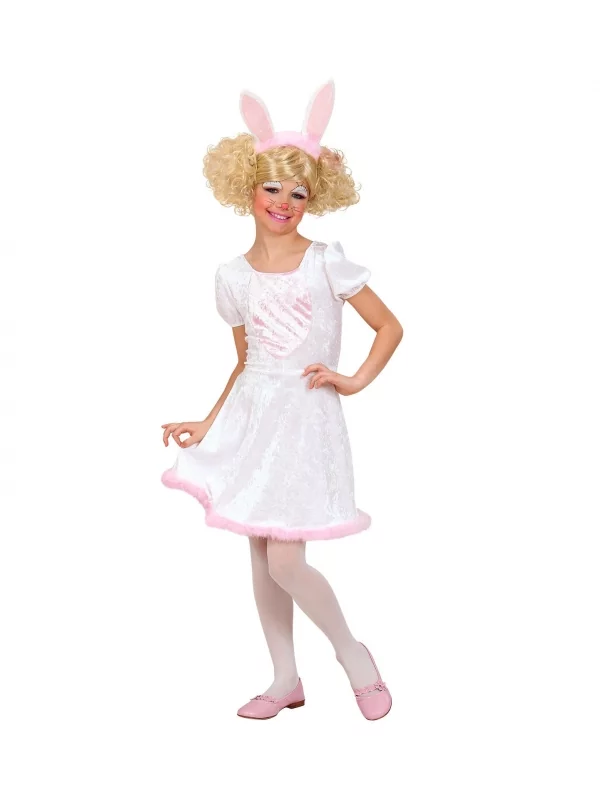 WIDMANN DĂ©guisement Lapine Blanc Fille (robe Avec Queue Et Oreilles) â Image 2