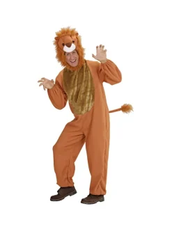 WIDMANN Déguisement Lion Marron, Homme (combinaison, Capuche/masque)