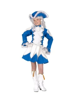WIDMANN Déguisement Majorette Fille Bleu Et Blanc (veste, Jupe Avec Jupon, Couvre-bottes, Chapeau)