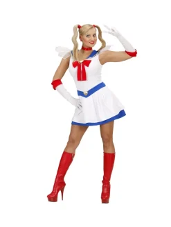 WIDMANN Déguisement Manga Femme (robe, Gants, Collier)