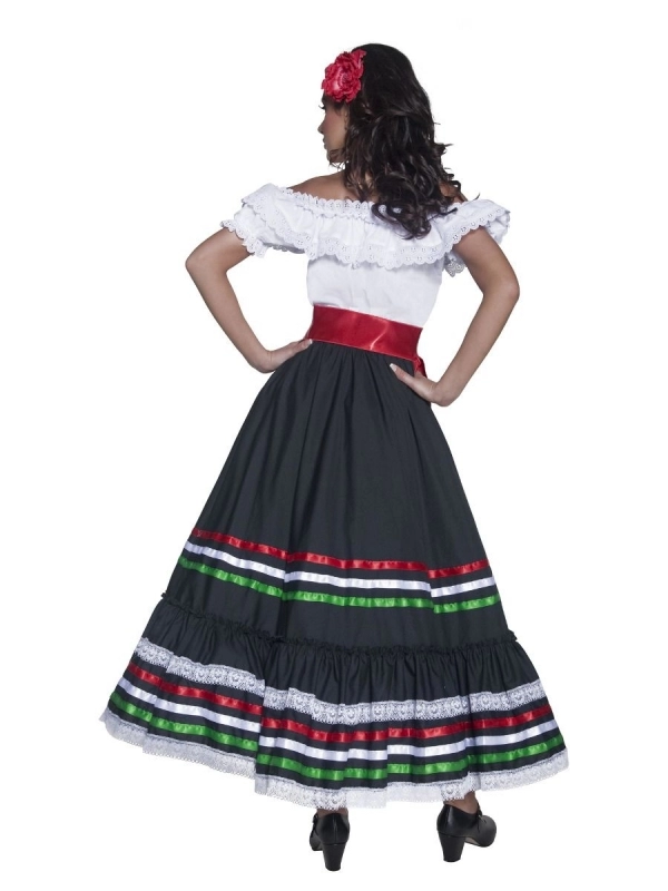 Smiffys Déguisement Mexicaine, Western Señorita (robe Et Ceinture Satin Rouge) – Image 2