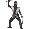 WIDMANN Déguisement Ninja Garçon (haut, Pantalon, Tabard, Ceinture, Protège-bras, Protège-jambes, Cagoule)