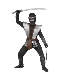 WIDMANN Déguisement Ninja Garçon (haut, Pantalon, Tabard, Ceinture, Protège-bras, Protège-jambes, Cagoule)