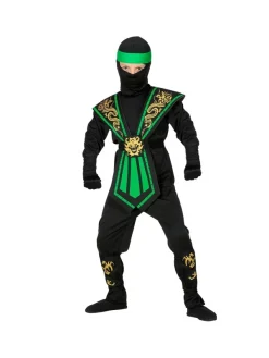 WIDMANN Déguisement Ninja, Garçon, Vert Et Noir Complet