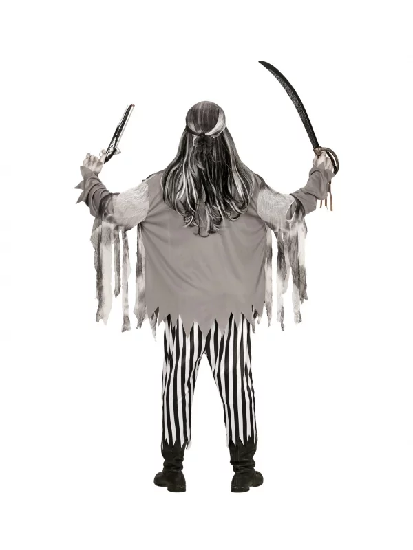 WIDMANN Déguisement Pirate Bateau Fantôme Homme (chemise Avec Squelette Apparent, Veste, Pantalon, Bandana, Cache-oeil) – Image 3