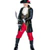 WIDMANN Déguisement Pirate Boucanier Homme (par Dessus, Veste, Gilet, Jabot, Pantalon, Sur-bottes, Chapeau Avec Plume)