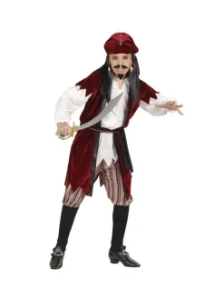 WIDMANN Déguisement Pirate Des Caraïbes Enfant (chemise Avec Gilet, Pantalon, Ceinture, Bandeau)