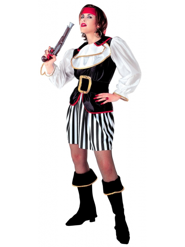 WIDMANN Déguisement Pirate Femme Avec Robe, Surbottes Et Bandeau
