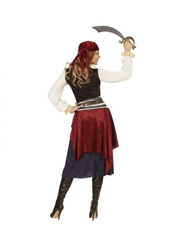 WIDMANN Déguisement Pirate Femme, Boucanière Des Caraïbes (robe, Bandeau, Ceinture, Bandana) – Image 3