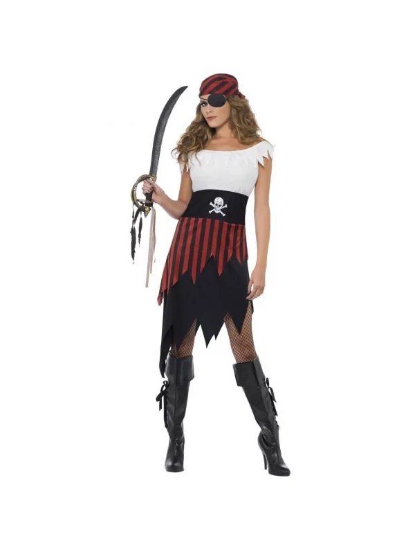 Smiffys Déguisement Pirate Femme (robe Et Bandeau)