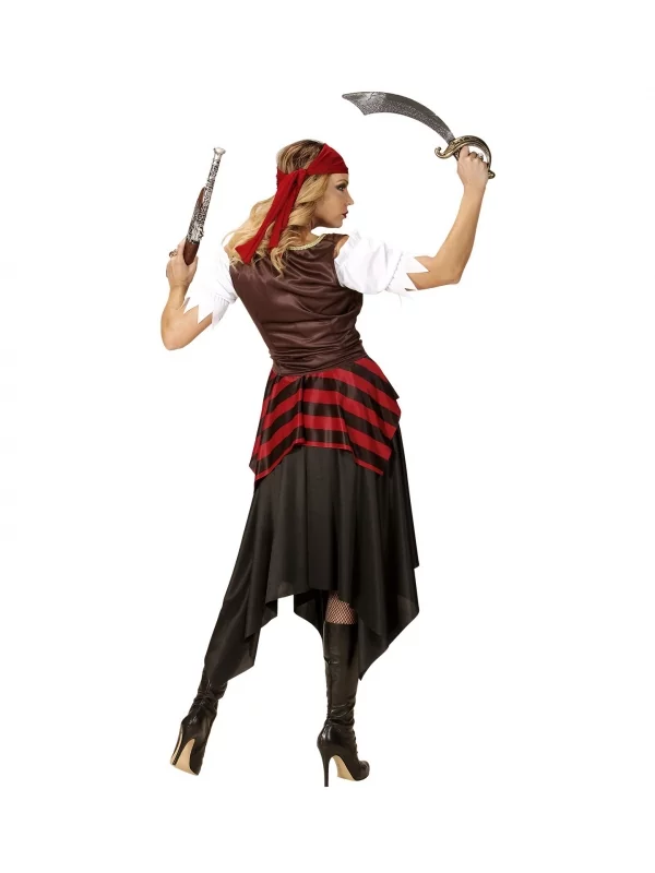WIDMANN Déguisement Pirate Femme (robe Longue, Corset, Bandeau) – Image 3