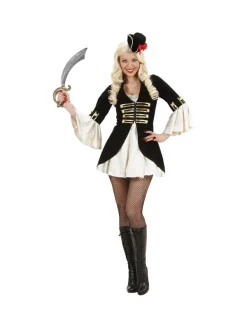 WIDMANN Déguisement Pirate Femme,(robe Avec Veste, Petit Tricorne)