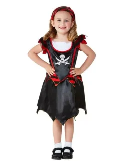 Smiffys Déguisement Pirate Fille - 1 Au 4 Ans (robe Tête De Mort & Bandana)
