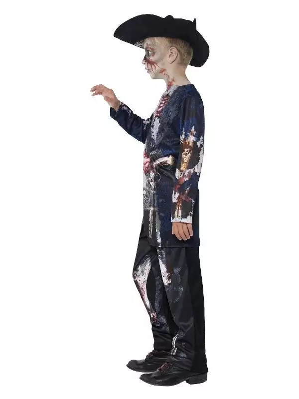 Smiffys Déguisement Pirate Zombie Luxe, Garçon (haut, Pantalon, Tricorne) – Image 2