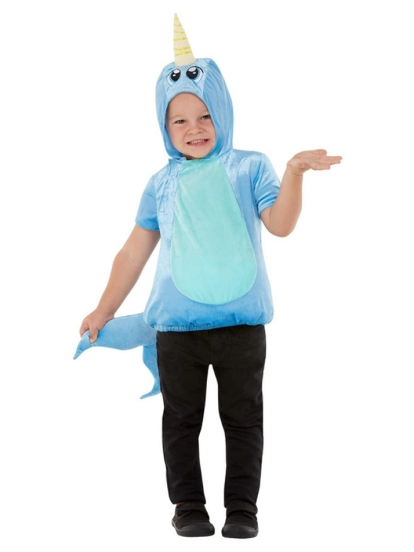 Smiffys Déguisement Poisson Narval Pour Tout-petit, Bleu, Haut à Capuche – Image 3