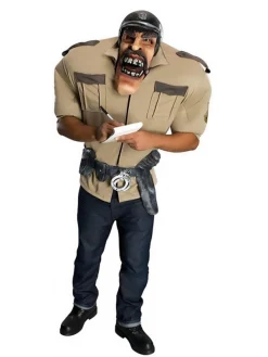 Déguisement Policier Américain Gros Cogneur Avec épaules Gonflables