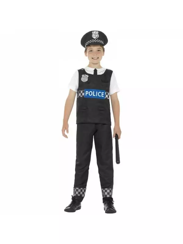Smiffys Déguisement Policier Garçon (haut, Pantalon Et Casquette)
