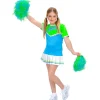 WIDMANN Déguisement Pom Pom Girl Fille Rose Ou Bleu (robe & 2 Pompons)