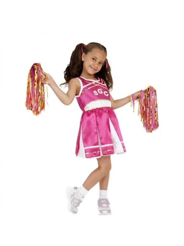 Smiffys Déguisement Pom-pom Girl Rose, Fille (robe Et Pom Pom)