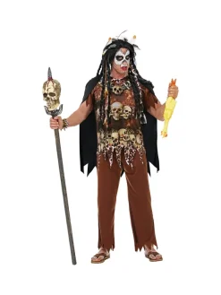 WIDMANN Déguisement Prêtre Vaudou Homme (T-shirt, Pantalon, Bandeau, Cape)