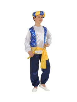 WIDMANN Déguisement Prince Arabe Enfant (chemise, Gilet, Pantalon, Ceinture, Turban)