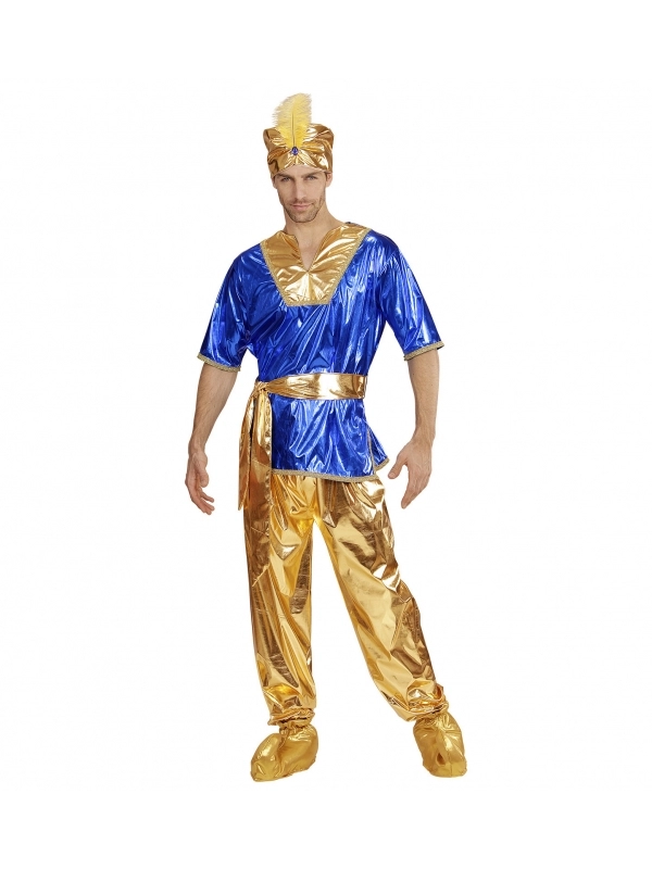 WIDMANN Déguisement Prince Arabe Homme Bleu Et Doré – Image 2