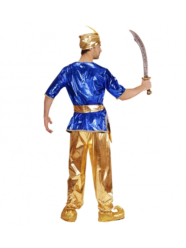 WIDMANN Déguisement Prince Arabe Homme Bleu Et Doré – Image 3