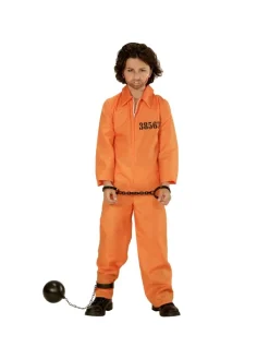 WIDMANN Déguisement Prisonnier Garçon, Orange (combinaison)