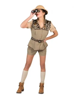 Déguisement Safari Femme Beige (veste, Short, Ceinture)