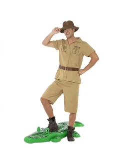 Smiffys Déguisement Safari Homme (Short, Chemise, Ceinture, Chapeau)