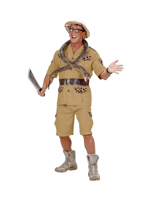 WIDMANN Déguisement Safari Jungle Homme (chemise, Shorts, Ceinture) – Image 2