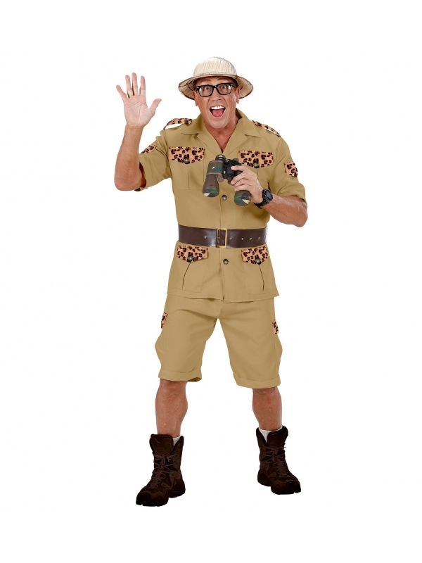 WIDMANN Déguisement Safari Jungle Homme (chemise, Shorts, Ceinture) – Image 3