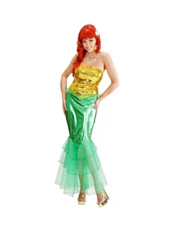 WIDMANN Déguisement SirÚne Femme Jaune Et Vert (robe)