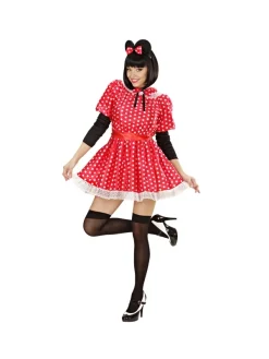 WIDMANN DĂ©guisement Souris Femme Rouge Ă Pois Blancs (robe, Ceinture, Serre -tĂȘte Oreilles)