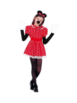 WIDMANN Déguisement Souris Fille Rouge (robe, Ceinture, Oreilles)