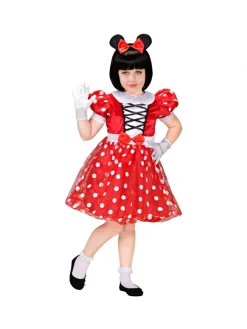 WIDMANN Déguisement Souris Fille Rouge (robe, Oreilles Avec Nœud) Du 1 Au 13 Ans