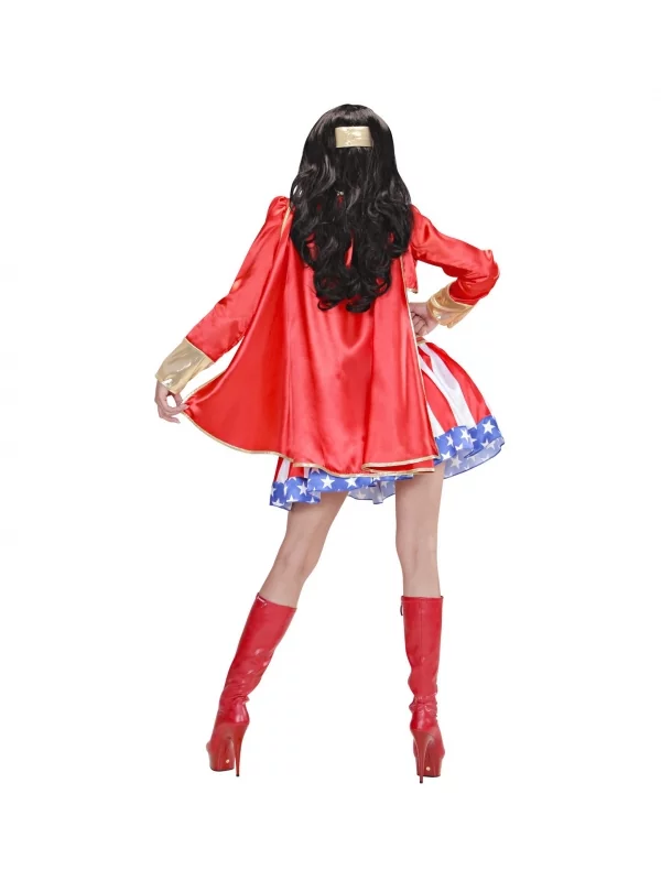 WIDMANN Déguisement Super Héros Femme (robe Avec Cape, Coiffe) – Image 2