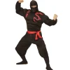 WIDMANN Déguisement Super Ninja Muscle Adulte (chemise à Capuche Musclée, Masque, Pantalon, Ceinture)