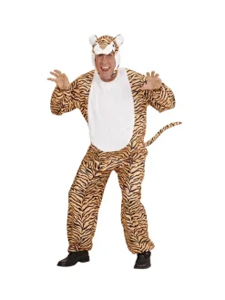 WIDMANN Déguisement Tigre Peluche Adulte (combinaison Avec Capuche/masque)