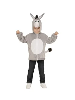 WIDMANN Déguisement Veste Peluche à Capuche Avec Tête Du Petit Âne Gris